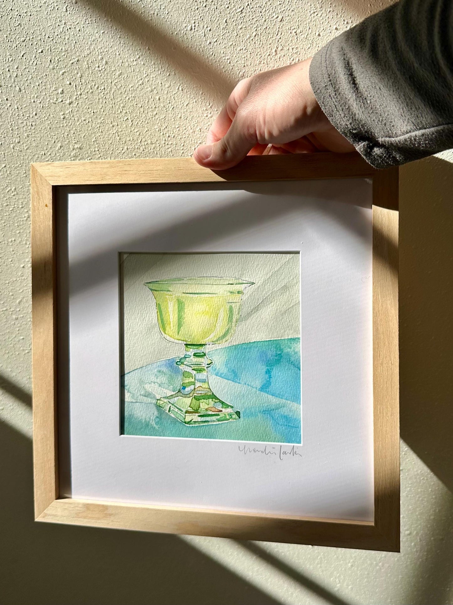 Limoncello Still Life – Original Framed Watercolor Painting, Kitchen Art