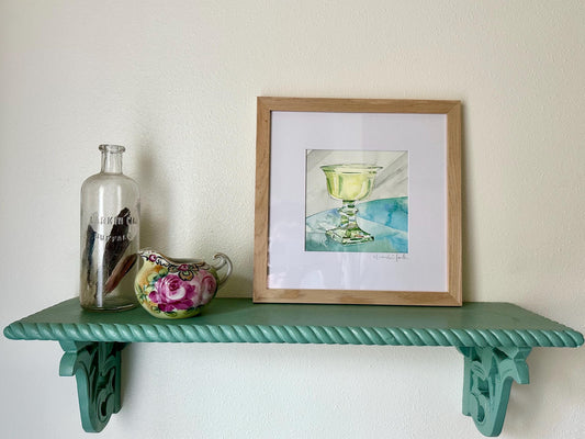 Limoncello Still Life – Original Framed Watercolor Painting, Kitchen Art
