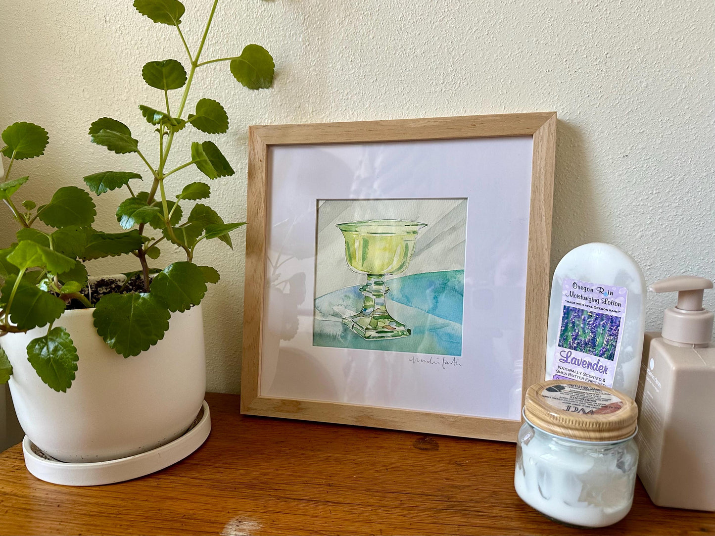 Limoncello Still Life – Original Framed Watercolor Painting, Kitchen Art