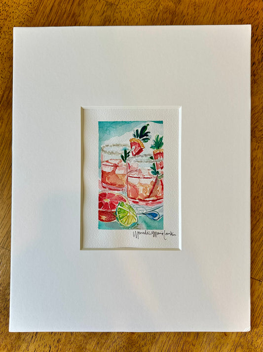 Original Grapefruit Spritz Watercolor & Ink