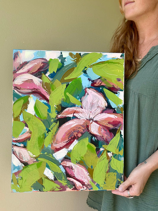 And In That Moment, Time Paused For Me To See, Original Mixed Media on Canvas